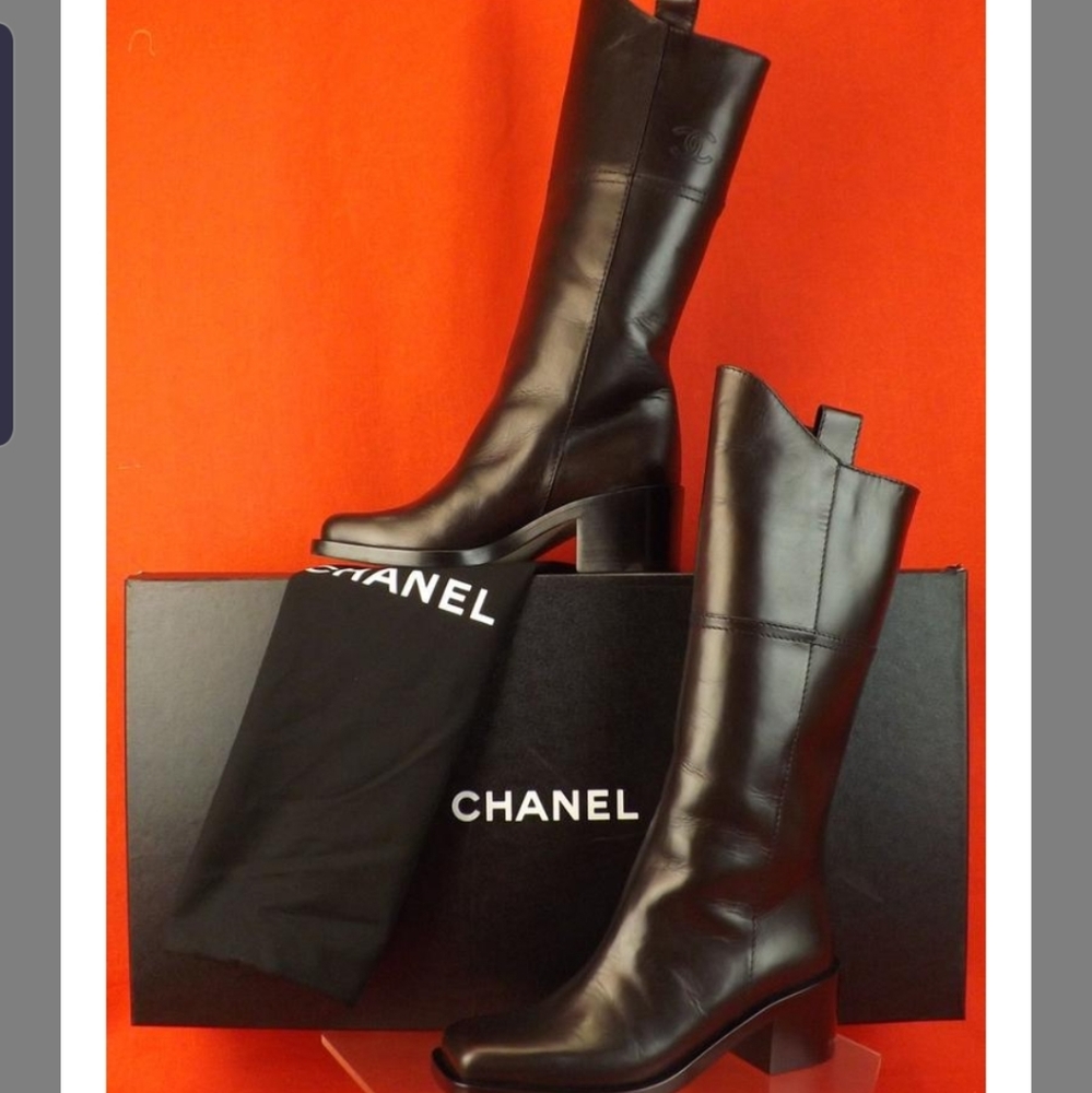 Authentic Chanel NM Cowboy Boots